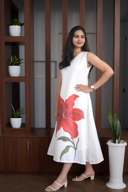 Signature - White Floral A-Line Dress