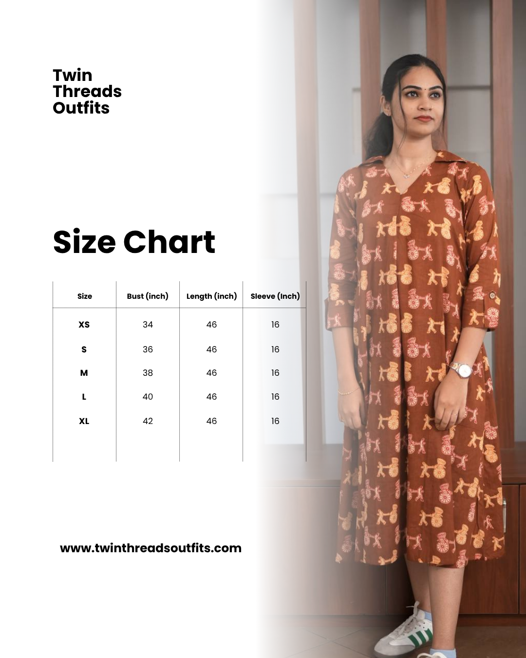 Essentials - Box Pleated Cycle Print Cotton Kurta