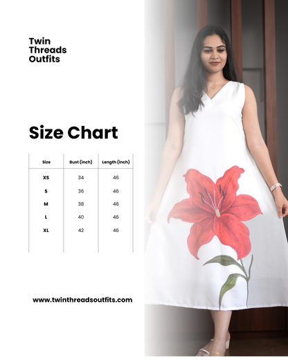 Signature - White Floral A-Line Dress