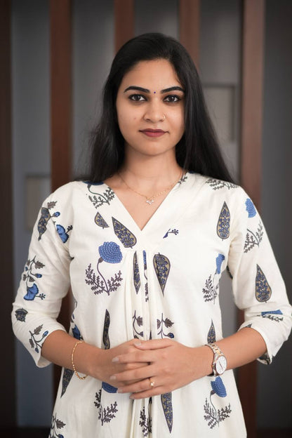 Premium - Jaipur Cotton Off White Cord Set