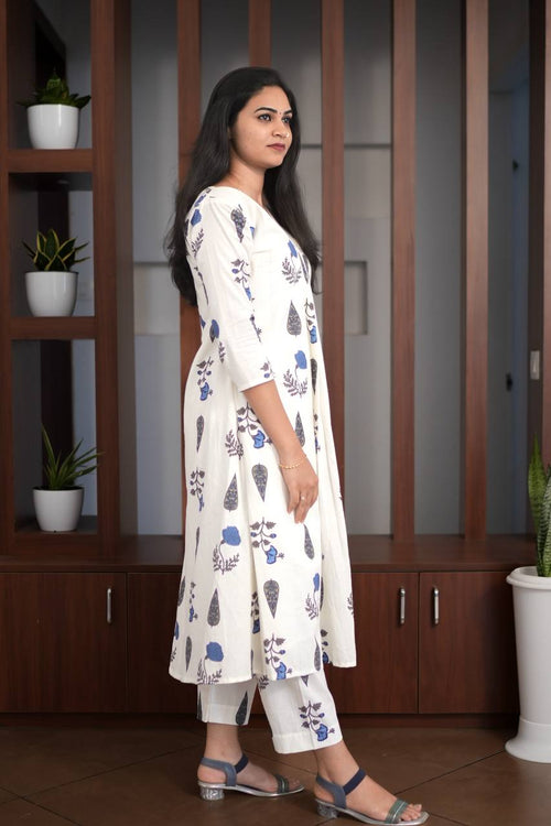 Premium - Jaipur Cotton Off White Cord Set