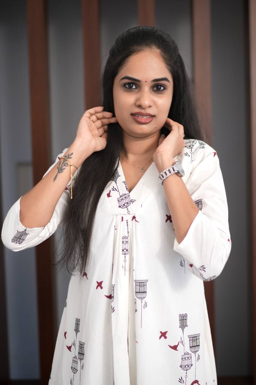 Premium - Jaipur Cotton White Cord Set